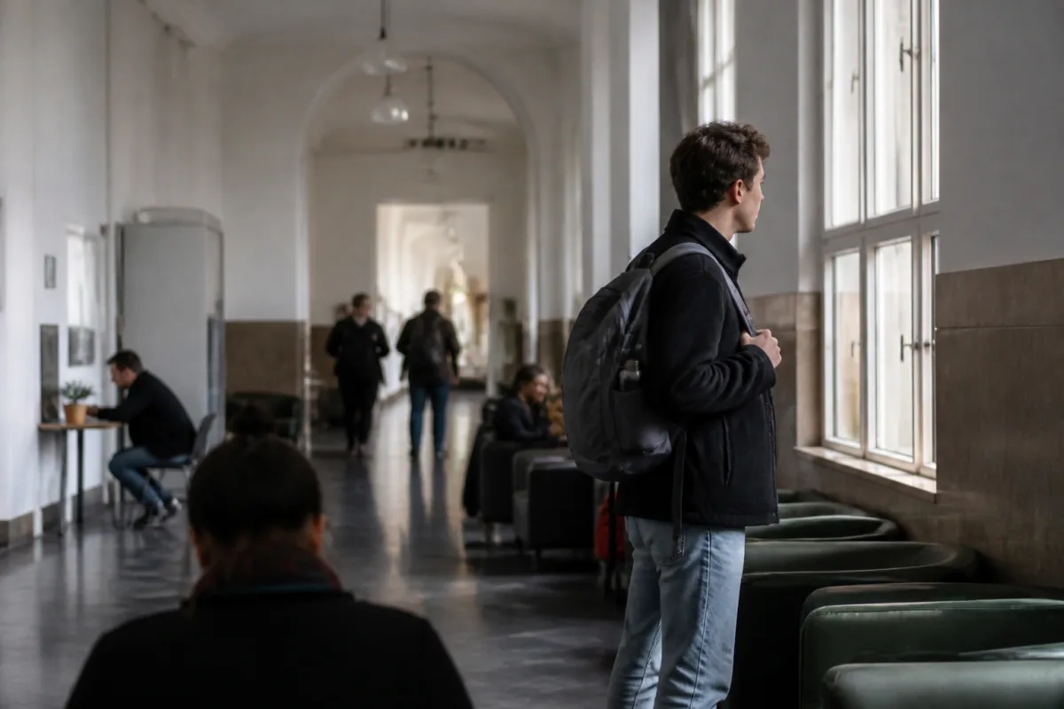 A student applies for the Deutschlandstipendium scholarship, jointly funded by the government and private sponsors