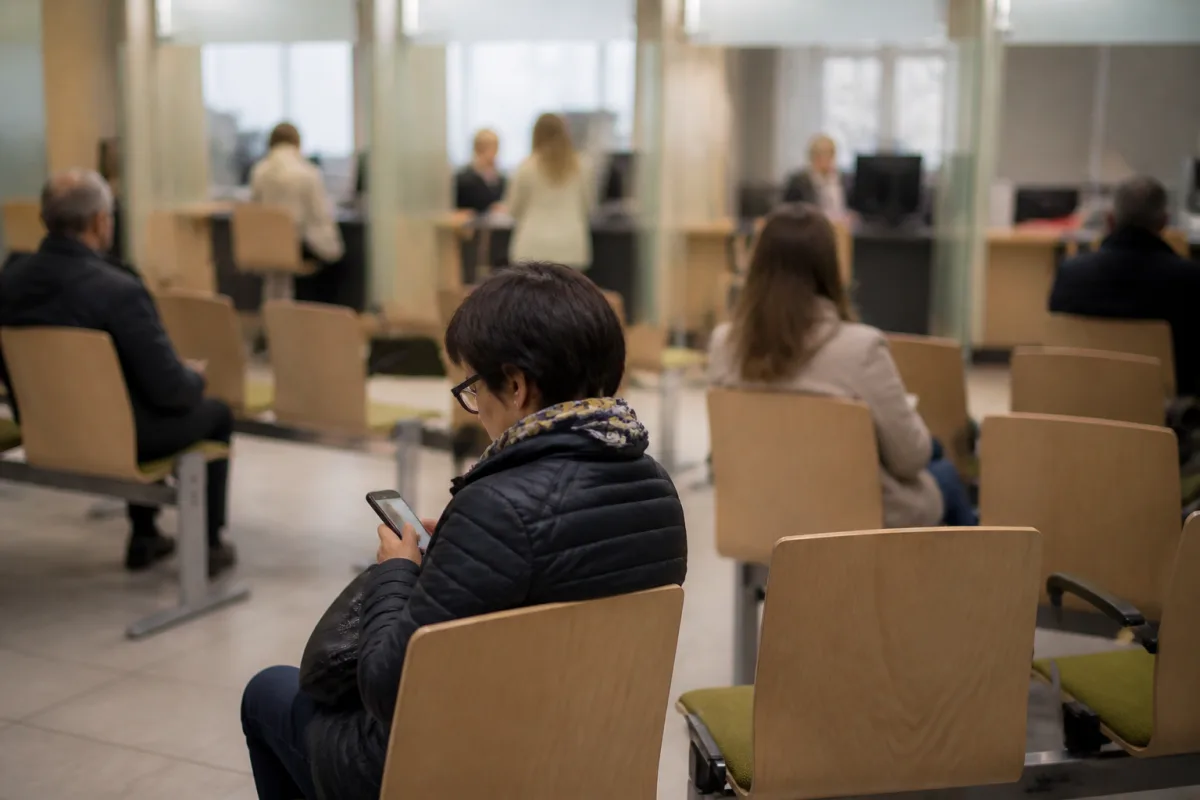 A foreign client taking out a loan at a branch of a Polish bank