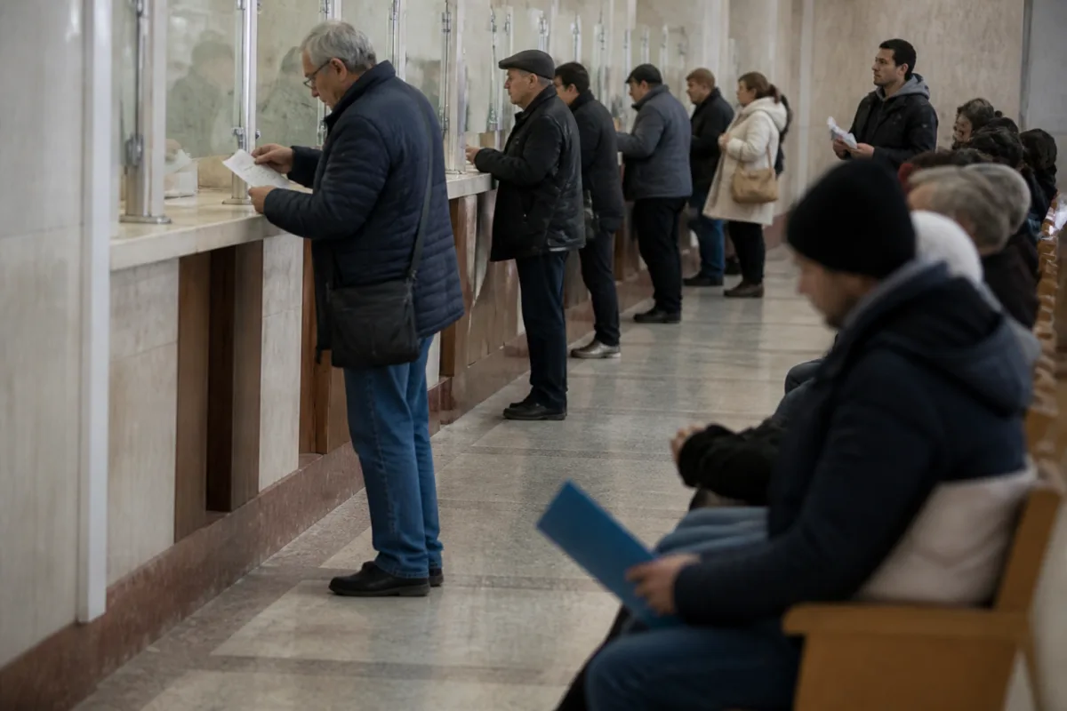 Очередь в кабинете иммиграционного офиса