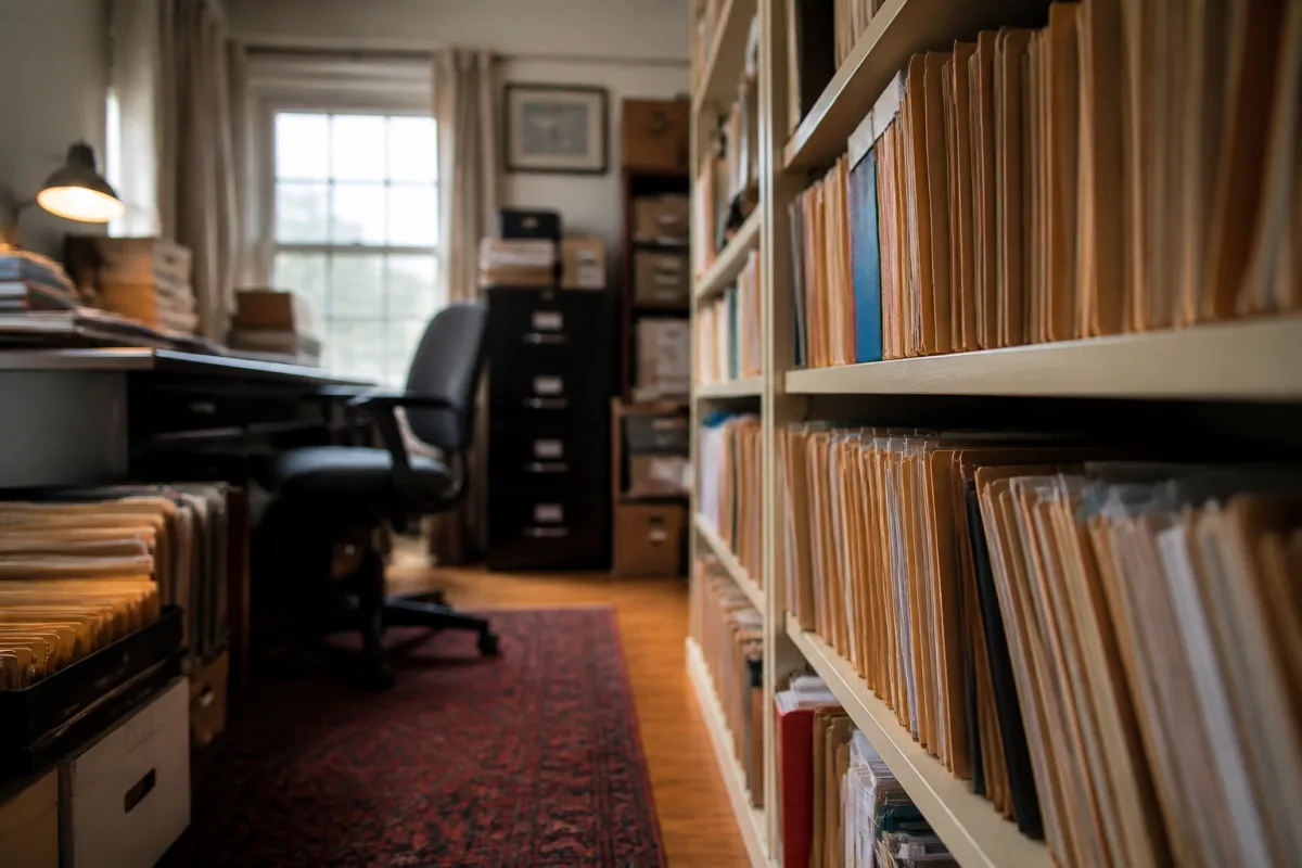 An organized folder of review-invitation letters as the finished product of case-file preparation