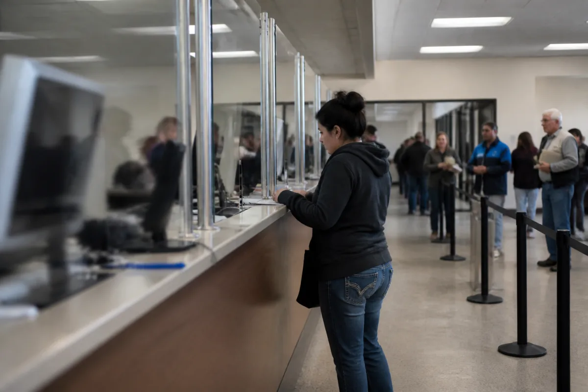 Filing a DMV application for a driver's license or change of address with a U.S. citizenship question