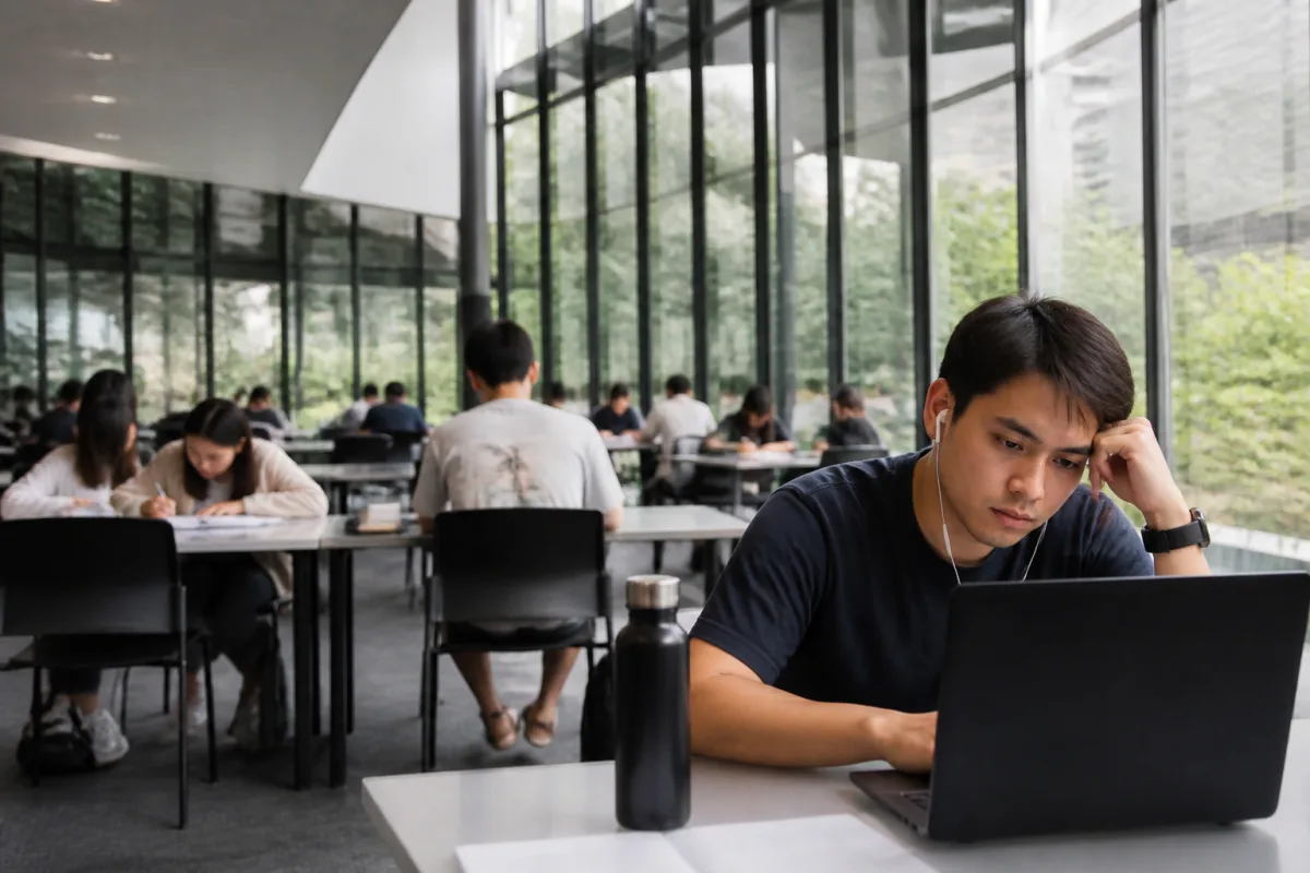An international student separated from their partner and child amid the new student visa family ban
